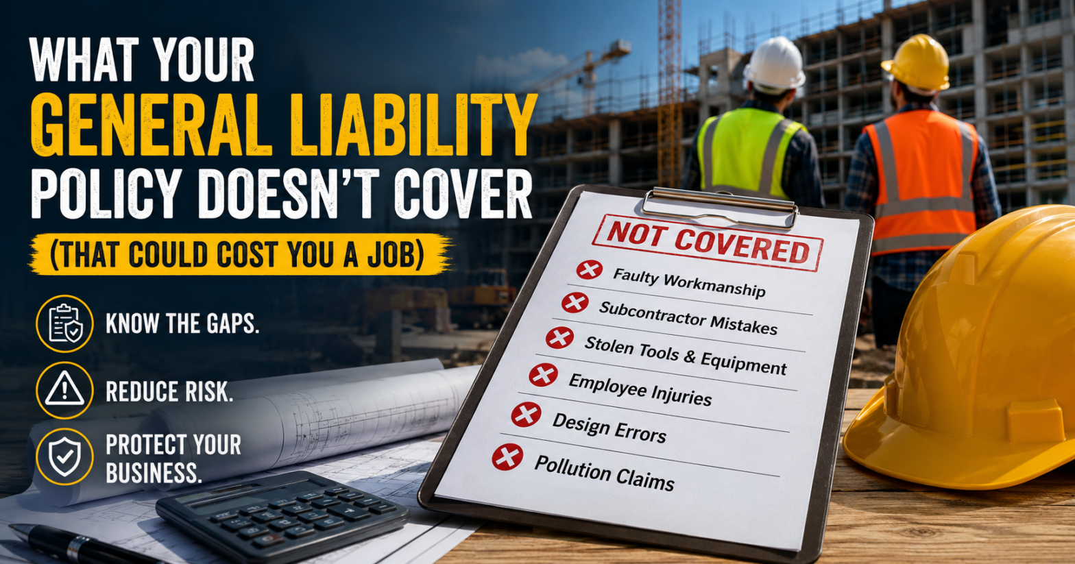 What Your General Liability Policy Doesn’t Cover (That Could Cost You a Job)